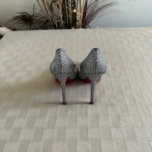Christian Louboutin Pigalle 120 Pumps In Black & Silver Omicron - Picture 5 of 14
